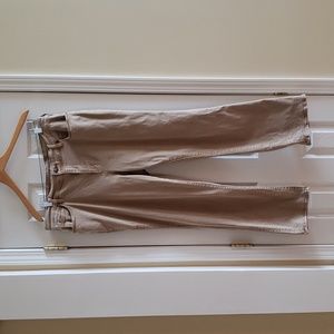 Lands' End High Rise Straight Leg Denim Jean Tan 16W